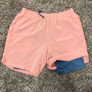 Salmon athletic shorts
